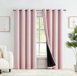 Xwincel Light Pink Blackout Curtain