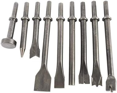 BTSHUB Pneumatic Chisel Set 9pcs Air Hammer Punch Chipping Bits Hammer Drill Tool for Tile Masonry Concrete Brick Stone Work