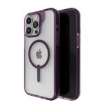 ZAGG Santa Cruz Snap iPhone 15 Pro Max Case - MagSafe Phone Case, Drop Protection (13ft/4m), Durable Graphene, Anti-Yellowing, and Scratch-Resistant Phone Case, Purple