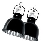 waazoorep Reptile Light Fixture 2 Pack 5.5 Inch Deep Dome Lamp Fixture,Optical Reflection Reptile Basking Heat Bulb Lampshade for Bearded Dragon, Turtle, Snake and Lizard Terrarium