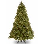National Tree 7.5 Foot "Feel Real" Downswept Douglas Fir Tree with 750 Dual Color LED Lights and On/Off Switch, Hinged (PEDD1-312LD-75X)