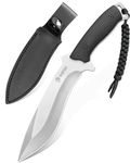 NedFoss Kukri Machete with Sheath, 6" AUS-8 Steel Blade, 0.23" Thickness, G10 Handle, 11.3'' Full Tang Survival Knife, Camping Gifts for Men Women