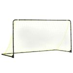 Franklin Sports Premier Steel Soccer Goal - Folding Backyard Soccer Goal with All Weather Net - Backyard Soccer Net - Easy Assembly - 10'x5' Soccer Goal - Black