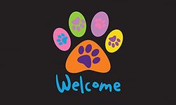 Toland Home Garden Welcome Paws Black 18 x 30-Inch Decorative USA-Produced Standard Indoor-Outdoor Designer Mat 800087