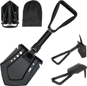 Camping Shovel 23 IN,50# High-Carbon Steel Entrenching Tool, Military Folding Survival And Portable Shovel For Garden, Hunting, Hiking, Fishing, Car Emergency, Gifts For Men