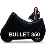 Smart Water Resistant Bike Body Cover Compatible with Royal Enfield Classic 350, Classic Reborn, Classic Signals & All Models | UV Protection, Dustproof, Heat Resistant, Outdoor Two Wheeler Cover