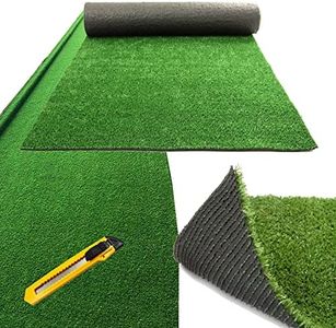 SAI PRASEEDA 40 MM Artificial Green Grass Mat 5 Feet X 6.6 Feet for Home Decor_Balcony_Floor Carpet_Terrace_Decoration_Lawn and Garden with 1 Blade_1 X 2 Feet Size Grass Mat SPGSMT26