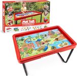 Play Tray Activity Table with Play Mat Set, Kids Sensory Play Tray, Sea Life and Dinosaur Theme Play Mat Set,