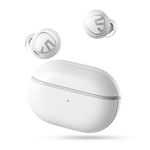 SoundPEATS Bluetooth 5.1 Headphones Free2 Classic Wireless Earbuds with 30 Hours Playtime IPX5 Waterproof for Sports Stereo In-Ear Earphones Built-in Microphone (White)