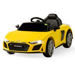 BAYBEE Official Licensed Battery Operated Car for Kids, Ride On Toy Kids Car with Music & Light | Baby Big Battery Car | Electric Car for Kids to Drive 3 to 8 Years Boy Girl (Audi R8 Yellow)