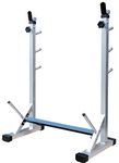 SX FITNESS Multi-Functional Fully Adjustable Squat Stand, Bicep Stand with 5 Adjustable Level and Height for Home Gyms, Barbell Stand for Squat Exercises Color Silver & Black