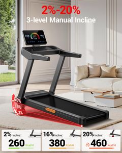 CURSOR FITNESS Foldable Treadmill – 20% Incline, 14KM/H, LED Touch, 180KG Capacity