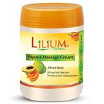 Lilium Herbal Papaya Massage Cream 900g, Nourishes Your Skin With Hydrating, Brightening & Anti-Aging Properties, Help To Remove Dead Skin Cells, Unclog Pores & Reveal Smoother, Suitable For All Skin