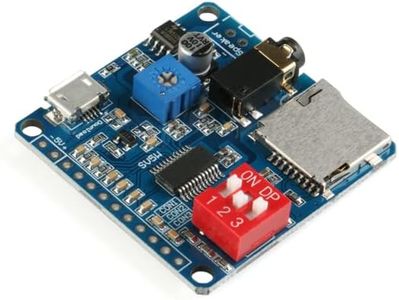 JESSINIE DY-SV5W Voice Playback Module MP3 Player Music Voice Board IO Trigger UART Serial Adapter Control Playback Module Sound Board Micro USB I/O Broadcast Function Amplifier Board Support 32G Card