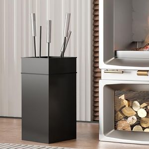 Kingson Stylish Fireplace Tools Set Includes Brush, Shovel, Poker, and Tongs Stainless Steel Handles Elegant Design for Log Burners and Fireplaces Fireside Companion Set