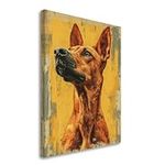 Cirneco Dell'Etna Painted Illustration Art Print - Canine Elegance, Hound Breed, Vibrant Decor, Pet Artistry, Captivating Dog Portrait