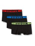 Diesel Men's UMBX-KORYTHREEPACK Boxers, Black (Black/Black/Black 01-0Baof), S, Pack of 3