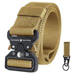 FAIRWIN Mens Tacticle Belt Ceinture Hommes Stretch Webbed Concealed Carry Style Belt Web Working Holder Swat Adjustable