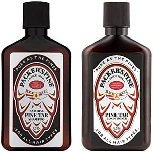 Packer's Pine Tar Hair Care Bundle: Men's Shampoo & Conditioner | Natural Pine Tar & Oils | Soothing, Adventure-Inspired Formulas for Itchy, Dry Scalp & Outdoor Relief