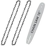 2 Pack 18 Inch Chainsaw Chain and C