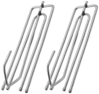 Curtain Pleater Tape Hooks,TTZEZE Iron Drapery Hook and Pin,4 Prongs Pinch Pleat Hooks Clips,2.76''Pinch Pleat Curtain Hooks,Silver Drapery Hooks Traverse Pleater for DIY Window Curtain 60PCS