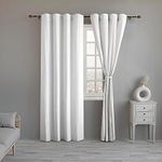 Textured White Curtains