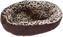 Petmate Aspen Pet Round Animal Print Pet Bed for Small Dogs and Cats 18-inch by 18-inch, Multi (26736)