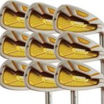 Japan Pron Iron Mens Golf Club Set,Chrome Finish,TRG22 Model,Matrix Stain Steel,4-P,A,Sw,Senior Flex,Graphite Shaft,Grip Mid,Plus Length,Pack of 9