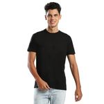 The Daily Outfits Men's Cotton Regular Fit Half Sleeves Premium Solid Casual Basic Plain Tshirt for Men Crew-Neck Black Pack of 1