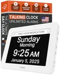 Robin Clock 2024 with Day and Date for Elderly, Clocks for Seniors, Dementia Clock, Digital Calendar Clock Elderly, Bedside Clocks Seniors, Alzheimers Products, Dementia Clocks Extra Large, White