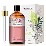 PHATOIL Geranium Essential Oil 100ML, Pure Premium Grade Geranium Essential Oils for Diffuser, Humidifier, Aromatherapy, Candle Making