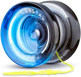 MAGICYOYO K2 Crystal Yoyo for Kids 8-12, Responsive Yoyo Professional for Beginners, Plastic Dual Function Yo Yo with 12 Yoyo Strings, Yo-yos Case Bag + Yoyos Accessory Kit (Black Blue)