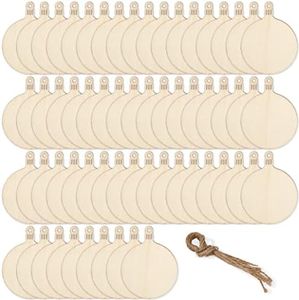THE TWIDDLERS 60 Pezzi Palline di legno - Perfette come decorazioni per alberi di Natale, fai da te, pirografia, ecc.