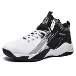 Floette Mens Fashion High Top Basketball Shoes Breathable Casual Walk Athletic Basketball Sneakers, A01, 8