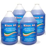 Quality Chemical Rinse All/Commercial Industrial Grade Rinse Aid/Dishwasher Rinse Aid Liquid, heat and cool dry Finish/Rinse Agent Dishwasher/Leave Dishes Spotless 128 oz (Pack of 4)