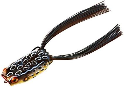 Booyah Poppin' Pad Crasher Topwater Bass Fishing Hollow Body Frog Lure with Weedless Hooks, Cricket Frog, One Size