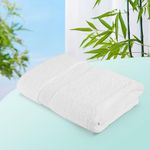 Kinton Crafts QUILL Luxury Cotton Bath Towel (Pack of 1, 152x75cm, 650GSM) Super Absorbent|Ultra Soft|Eco-Friendly|Zero Twist|Lint Free|Ideal for Home|Gym|Travel|Spa|Hotel- White