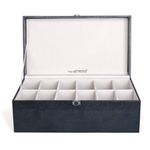 La Trove Vegan Leather Belt Box Display Case Organiser for belts (12 Slot)