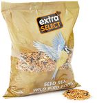 Extra Select Wild Bird Seed Mix with Black Sunflower Seeds, Wheat, Dari, Millet Seeds - Nutrient Rich Wild Bird Food for Small Birds - 1kg