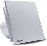 Devola 100mm Quiet Mixed Flow Extractor Fan, 4 inch Tile Fan, Quiet Extractor Fan, Timer Function, Made in Britain