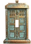 Tardis (Dr Who) Light Switch Cover (Custom) (Copper/Patina)