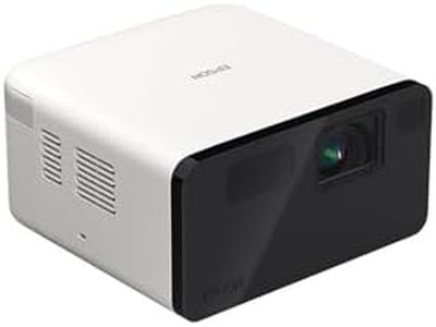 Epson EF-21W Portable Smart Laser Projector, Bright 1,000 Lumens, FHD 1080p HDR, 3-Chip 3LCD, Google TV, Netflix, Stereo Speakers, Family Living Room/Party/Backyard/Home Theatre – Warm White