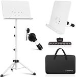 CAHAYA Portable Sheet Music Stand with Carrying Bag Height Adjustable to 170 cm,White CY0304