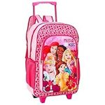 Peppa Pig Disney Princess Premium Trolley Bags for Kids, Boys & Girls - Travel Backpack with Wheels, Large Compartment & Extendable Handle - Carry-On Luggage Suitcase for Children - for Age 3+