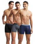 Jockey 8009 Men's Super Combed Cotton Rib Solid Boxer Brief with Ultrasoft Waistband (Pack of 3)_Multi Colour_M