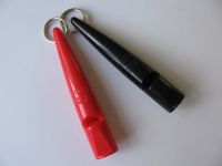 ACME NEW 210.5 Dog Whistle - Pair Black and Red