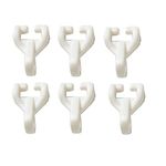 Merriway BH03627 (50 Pcs) White Curtain Track Rail Gliders Hooks to fit Swish Twin Glide Nylo Glide Track, White - Pack of 50 Pieces