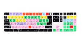 XSKN AVID Pro Tools Shortcut Keyboard Cover Skin for 2021 Released Apple iMac M1 24" Magic Keyboard with Touch ID and Numeric Keypad A2520 Keyboard - EU&US Layout (Not Suite Others Model)