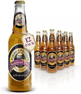 Flying Cauldron Vanilla Butterscotch Beer Bottle, Pack of 12 (12 fl oz each) - Non Alcoholic Vanilla Butterscotch beer made with Cane Sugar - Exotic Soda Ideal for All Parties & Themed Events