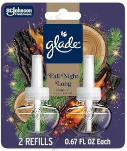 Glade PlugIns Scented Oil 2 Refills, Air Freshener, Fall Night Long, 0.67 Fl Oz (Pack of 12)